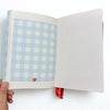 Gingham “ Blue + Red Little heart” Limited Edition Premium Bullet Journal GINGHAM JOURNALS