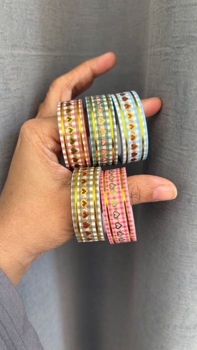 Gingham Washitape Bundle ✨🎁Set of 5 ✨ GINGHAM JOURNALS