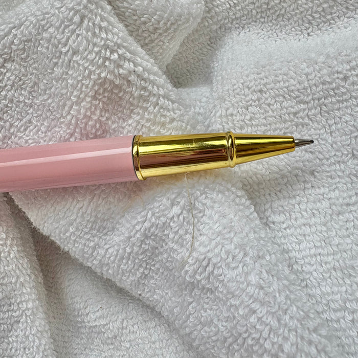 Pink Metal Pen : Black Gel Ink