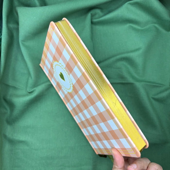 A5 ‘Peach Gingham’ bullet journal notebook Gift Set🎁 ✨