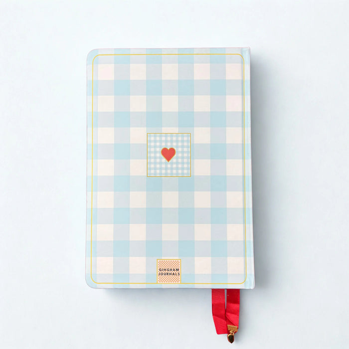 Gingham “ Blue + Red Little heart” Limited Edition Premium Bullet Journal GINGHAM JOURNALS