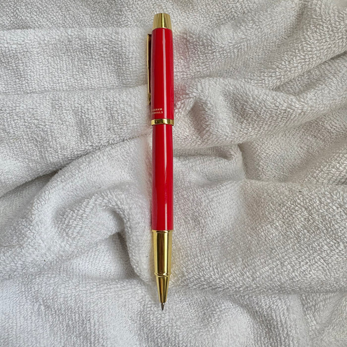 Red Metal Pen : Black Gel Ink