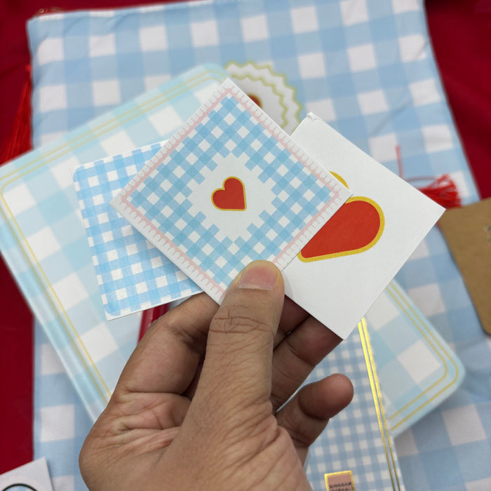 Light blue gingham Gift Set🎁✨ GINGHAM JOURNALS