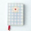Gingham “ Blue + Red Little heart” Limited Edition Premium Bullet Journal GINGHAM JOURNALS