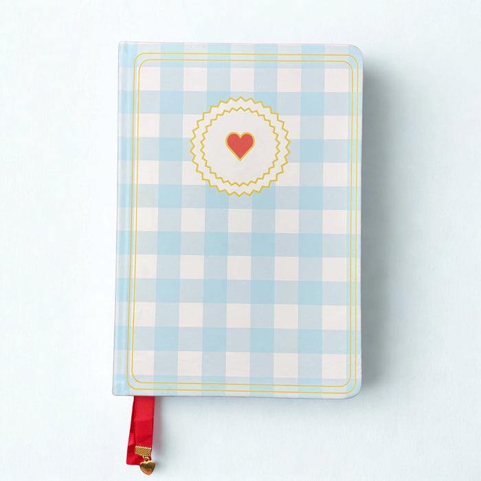 Gingham “ Blue + Red Little heart” Limited Edition Premium Bullet Journal GINGHAM JOURNALS