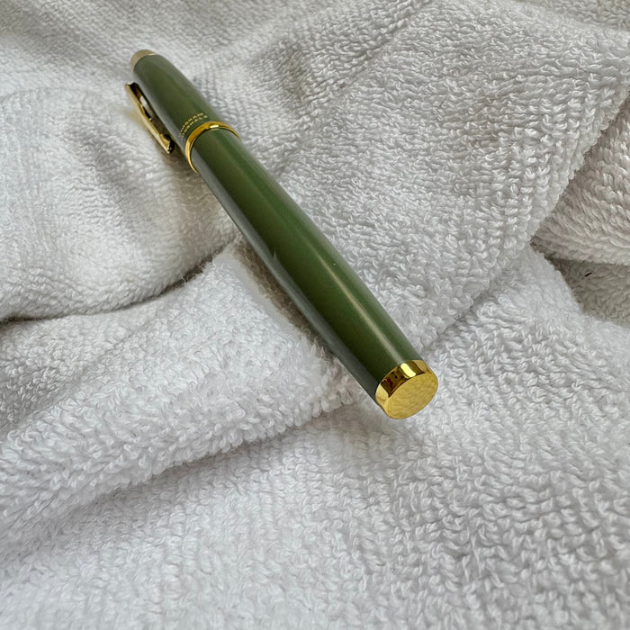 Olive green Metal Pen : Black Gel Ink