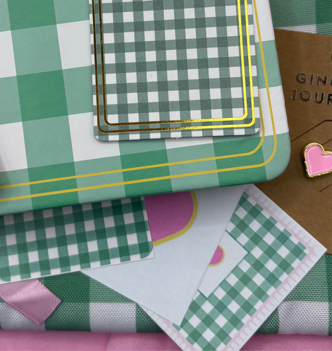 Teal gingham set Gift Set 🎁✨ GINGHAM JOURNALS