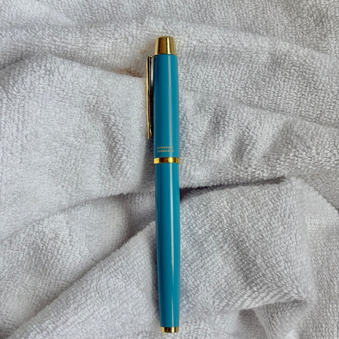 Cobalt Blue Metal Pen : Black Gel Ink