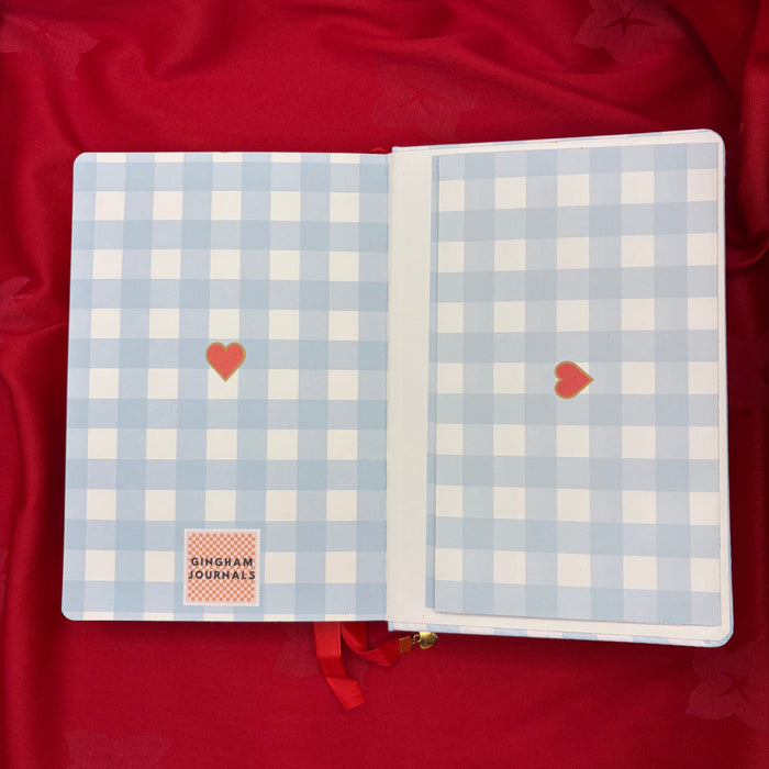 Light blue gingham Gift Set🎁✨ GINGHAM JOURNALS