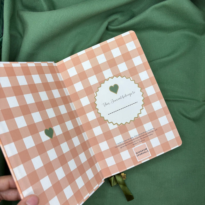 A5 ‘Peach Gingham’ bullet journal notebook Gift Set🎁 ✨