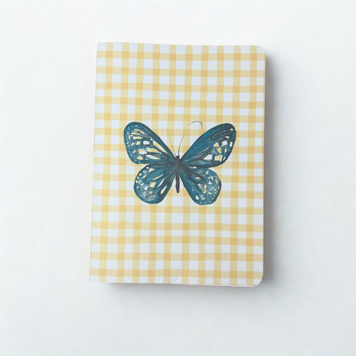 Gingham yellow “Butterfly” Greeting Card Limited Edition GINGHAM JOURNALS