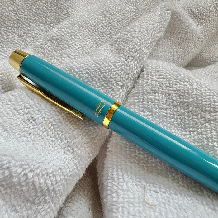 Cobalt Blue Metal Pen : Black Gel Ink