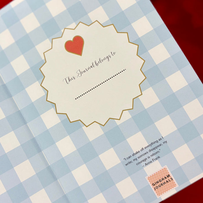 Light blue gingham Gift Set🎁✨ GINGHAM JOURNALS