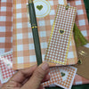 Peach gingham Gift Set 🎁✨ GINGHAM JOURNALS