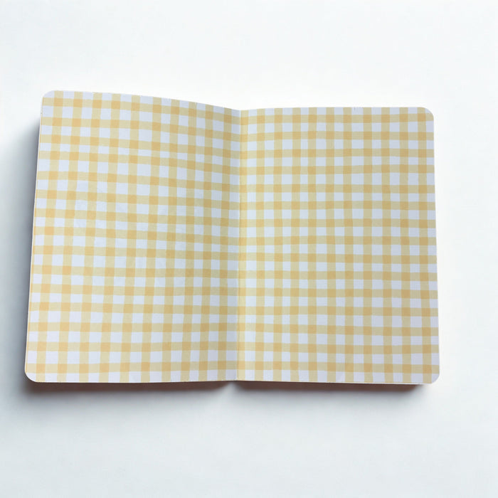 Gingham yellow “Butterfly” Greeting Card Limited Edition GINGHAM JOURNALS