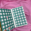 Gingham “ Teal + Pink Little heart” Limited Edition Premium Bullet Journal GINGHAM JOURNALS