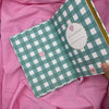 Gingham “ Teal + Pink Little heart” Limited Edition Premium Bullet Journal GINGHAM JOURNALS