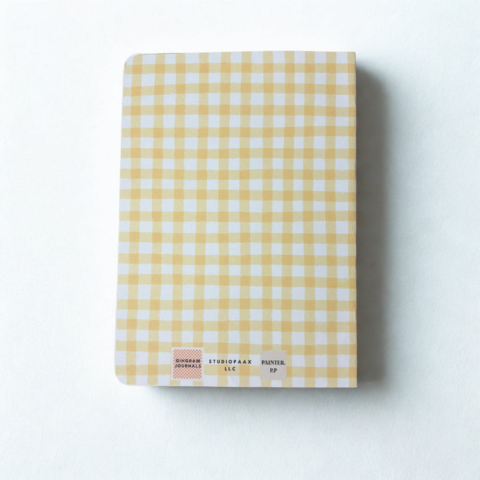 Gingham yellow “Butterfly” Greeting Card Limited Edition GINGHAM JOURNALS