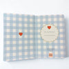 Gingham “ Blue + Red Little heart” Limited Edition Premium Bullet Journal GINGHAM JOURNALS