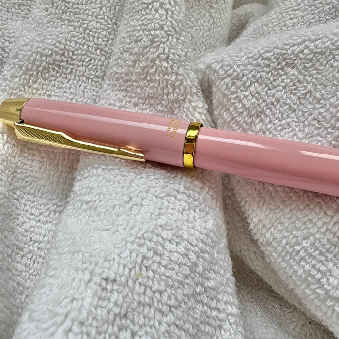 Pink Metal Pen : Black Gel Ink