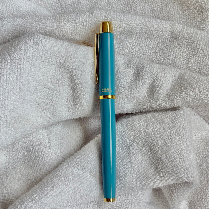 Cobalt Blue Metal Pen : Black Gel Ink