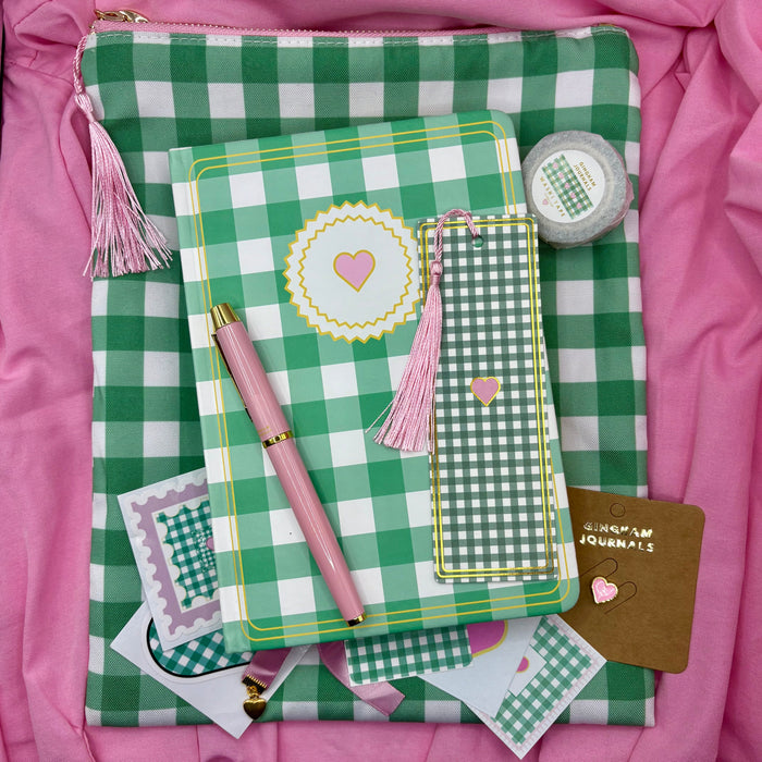 Teal gingham set Gift Set 🎁✨ GINGHAM JOURNALS