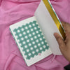 Gingham “ Teal + Pink Little heart” Limited Edition Premium Bullet Journal GINGHAM JOURNALS
