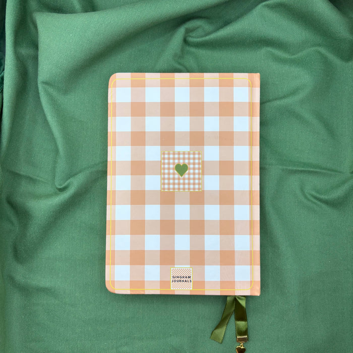 A5 ‘Peach Gingham’ bullet journal notebook Gift Set🎁 ✨