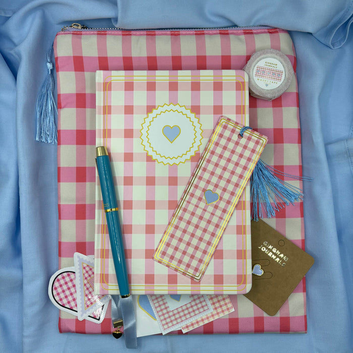Pink gingham Gift Set 🎁✨ GINGHAM JOURNALS