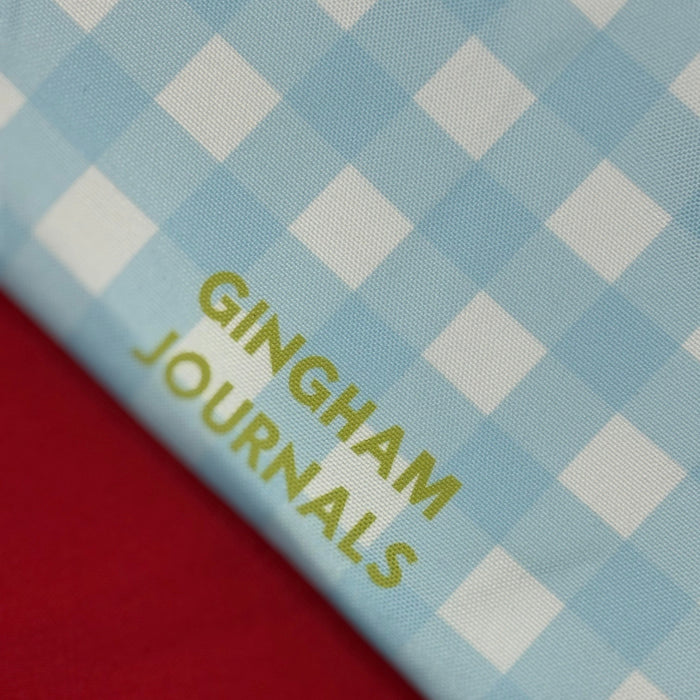 Book Cover: Light blue Gingham + bright red little heart✨ GINGHAM JOURNALS