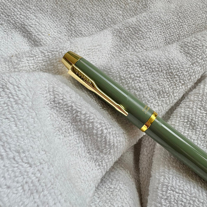 Matcha green Metal Heavy Pen : Black Gel Ink GINGHAM JOURNALS