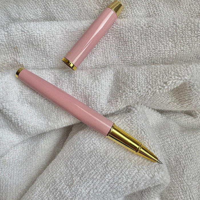 Pink Metal Pen : Black Gel Ink