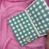 Gingham “ Teal + Pink Little heart” Limited Edition Premium Bullet Journal GINGHAM JOURNALS