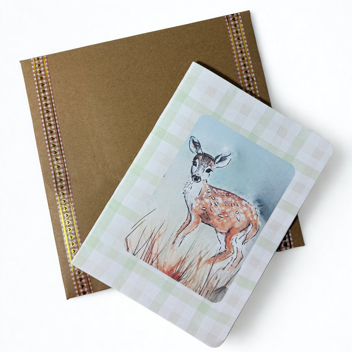 Gingham “Deer” Greeting Card Limited Edition GINGHAM JOURNALS