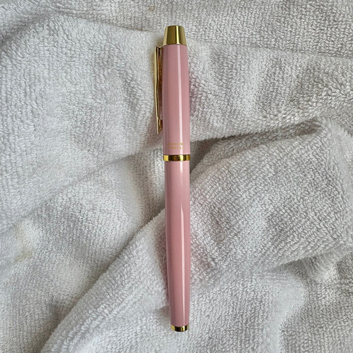 Pink Metal Pen : Black Gel Ink