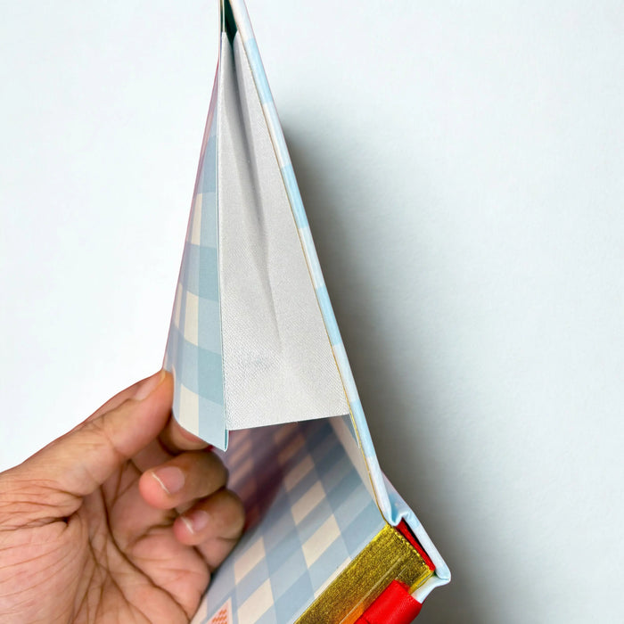 Gingham “ Blue + Red Little heart” Limited Edition Premium Bullet Journal GINGHAM JOURNALS