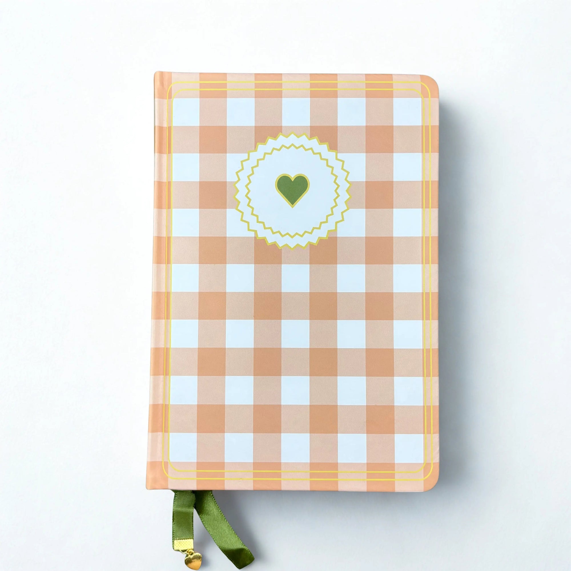 Gingham “Peach + Olive-green Little Heart” Limited Edition Premium Bullet Journal GINGHAM JOURNALS