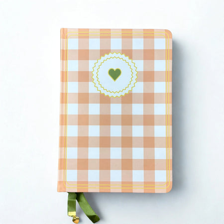Gingham “Peach + Olive-green Little Heart” Limited Edition Premium Bullet Journal GINGHAM JOURNALS