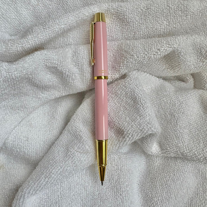 Pink Metal Pen : Black Gel Ink