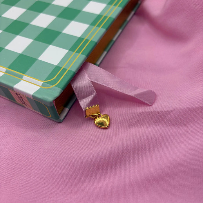 Gingham “ Teal + Pink Little heart” Limited Edition Premium Bullet Journal GINGHAM JOURNALS