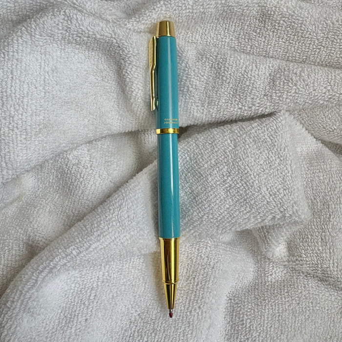 Cobalt Blue Metal Pen : Black Gel Ink