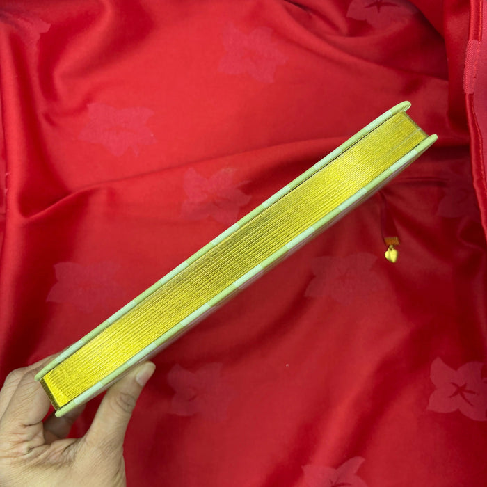 Gingham “ Olive-green + Burgundy Little heart” Limited Edition Bullet Journal GINGHAM JOURNALS