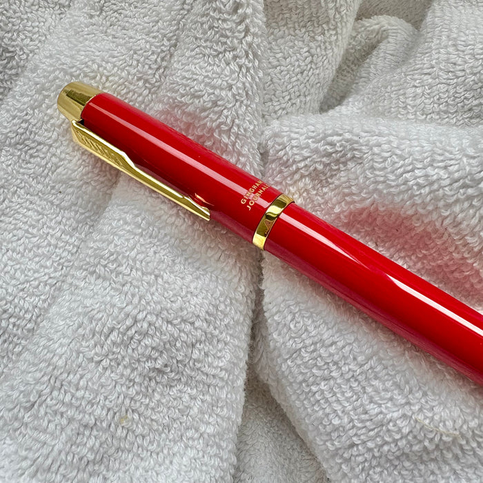 Red Metal Pen : Black Gel Ink