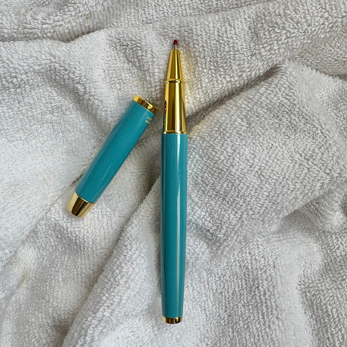 Cobalt Blue Metal Pen : Black Gel Ink