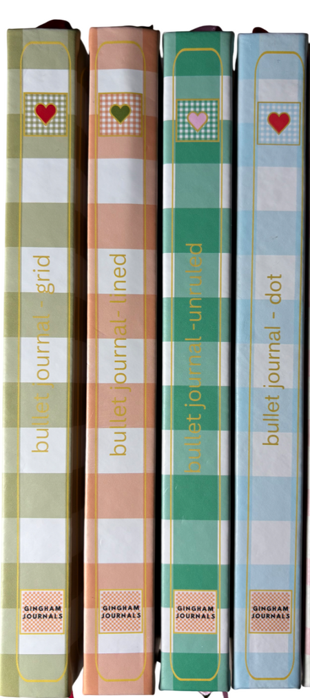 A5 Bullet Journals Notebooks Bundle (Dotted,Grid,Lined,Blank) 🎁📚✨ GINGHAM JOURNALS