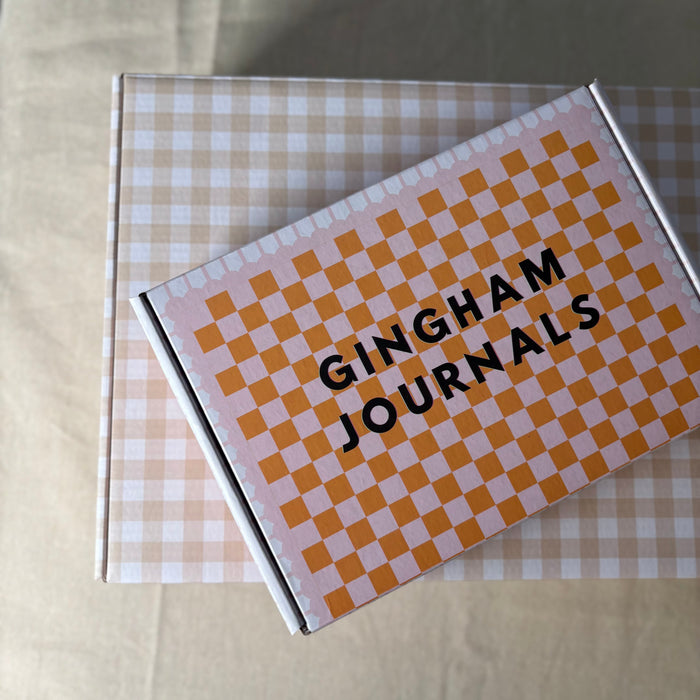 Olive green gingham Gift Set 🎁✨ GINGHAM JOURNALS